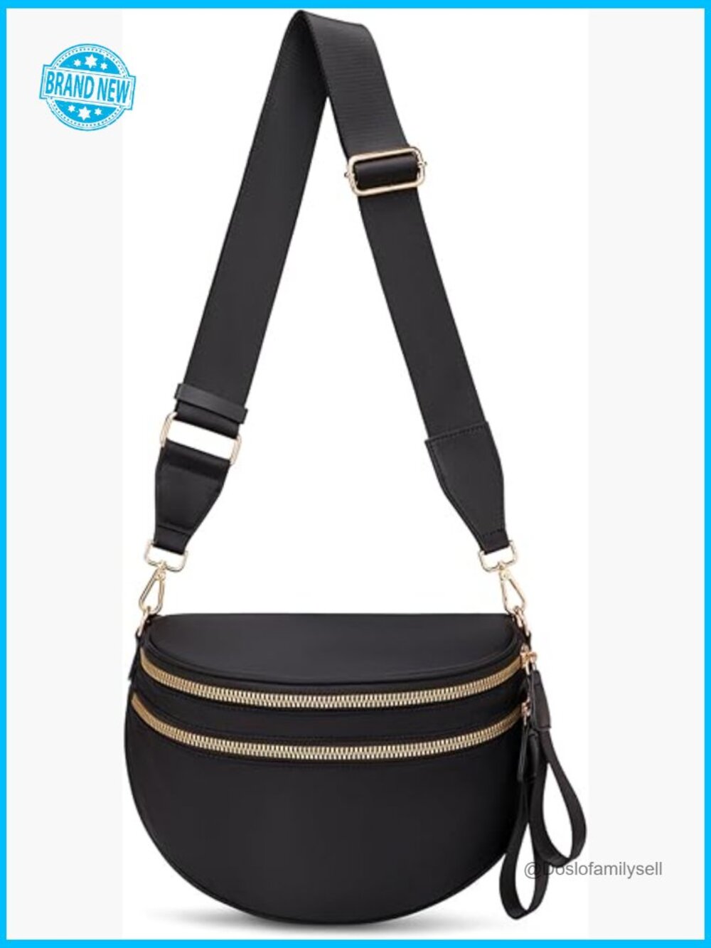 Nylon Crossbody Bum Bag Spacious Travel Fanny Pack Adjustable Strap